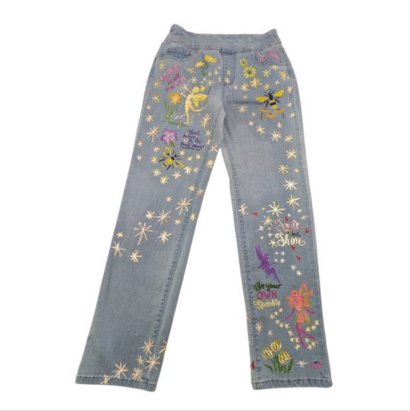 Blair Denim - Fairycore Jeans OOAK Whimisical Shimmery Sparkle